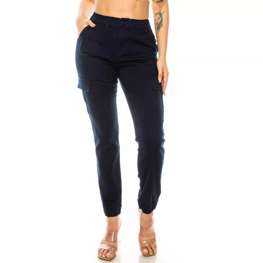 Women's Overalls Design Elastic Waist Casual Trousers Pants