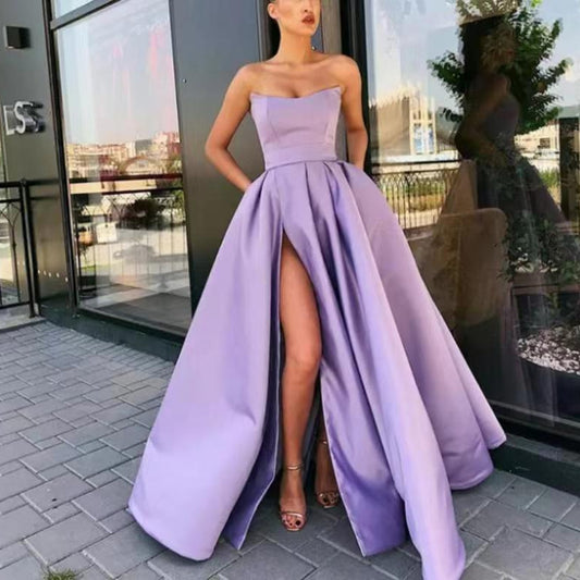 Dress Performance Sexy Tube Split Long Wedding Dresses