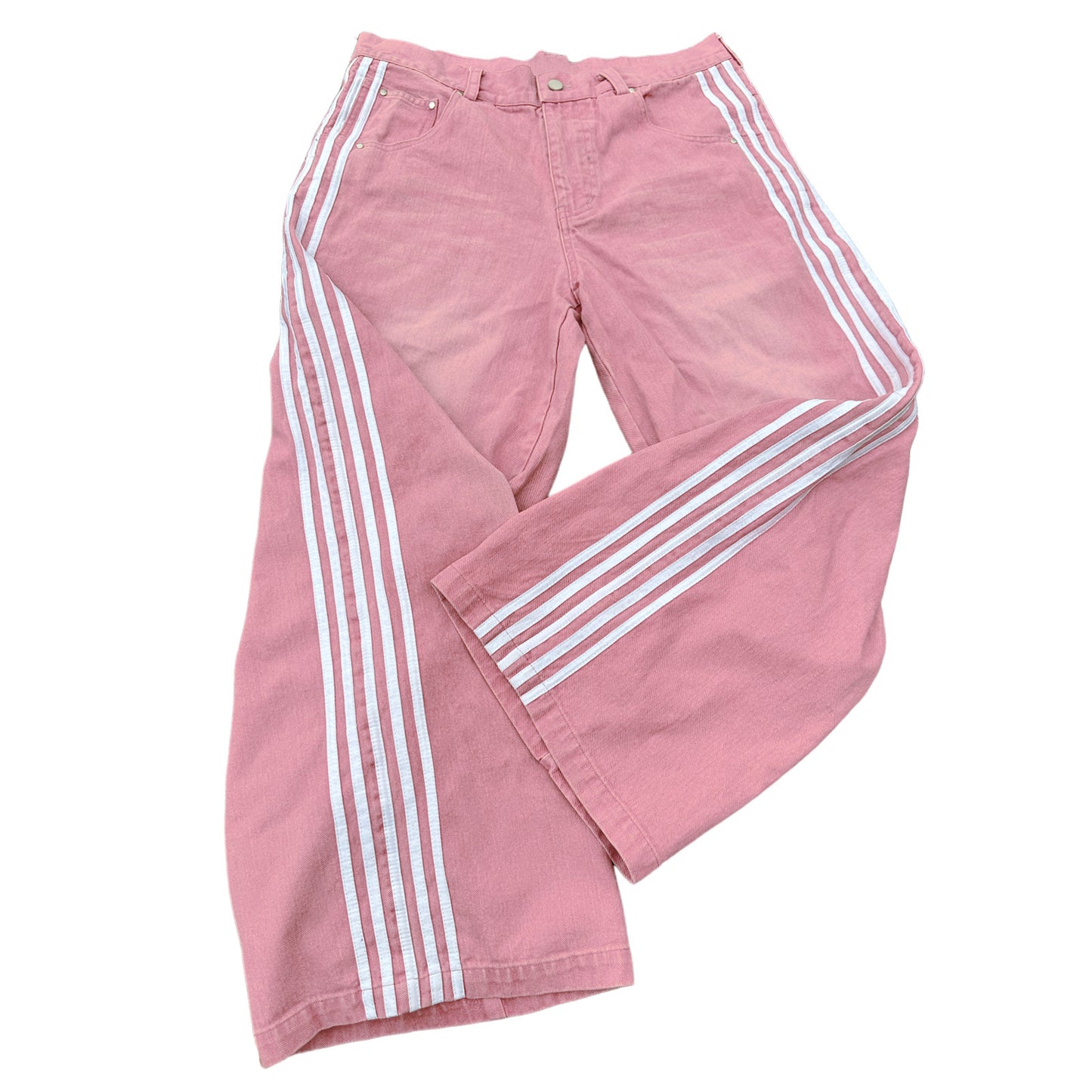 Retro Street Striped Casual Wide Leg Jeans