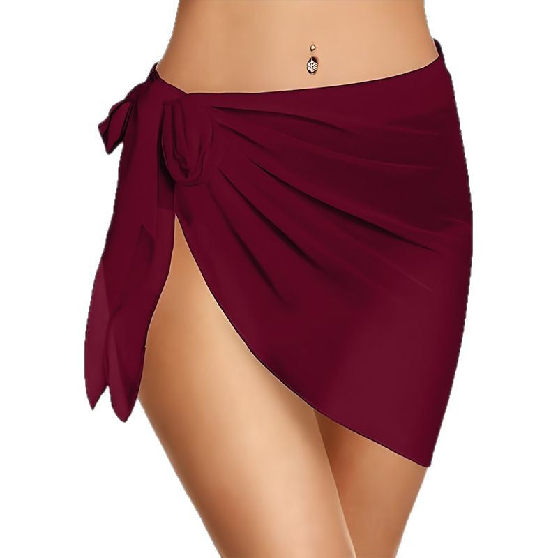 Women's Summer Fashion Beach Chiffon Half-length Wrap Skirts