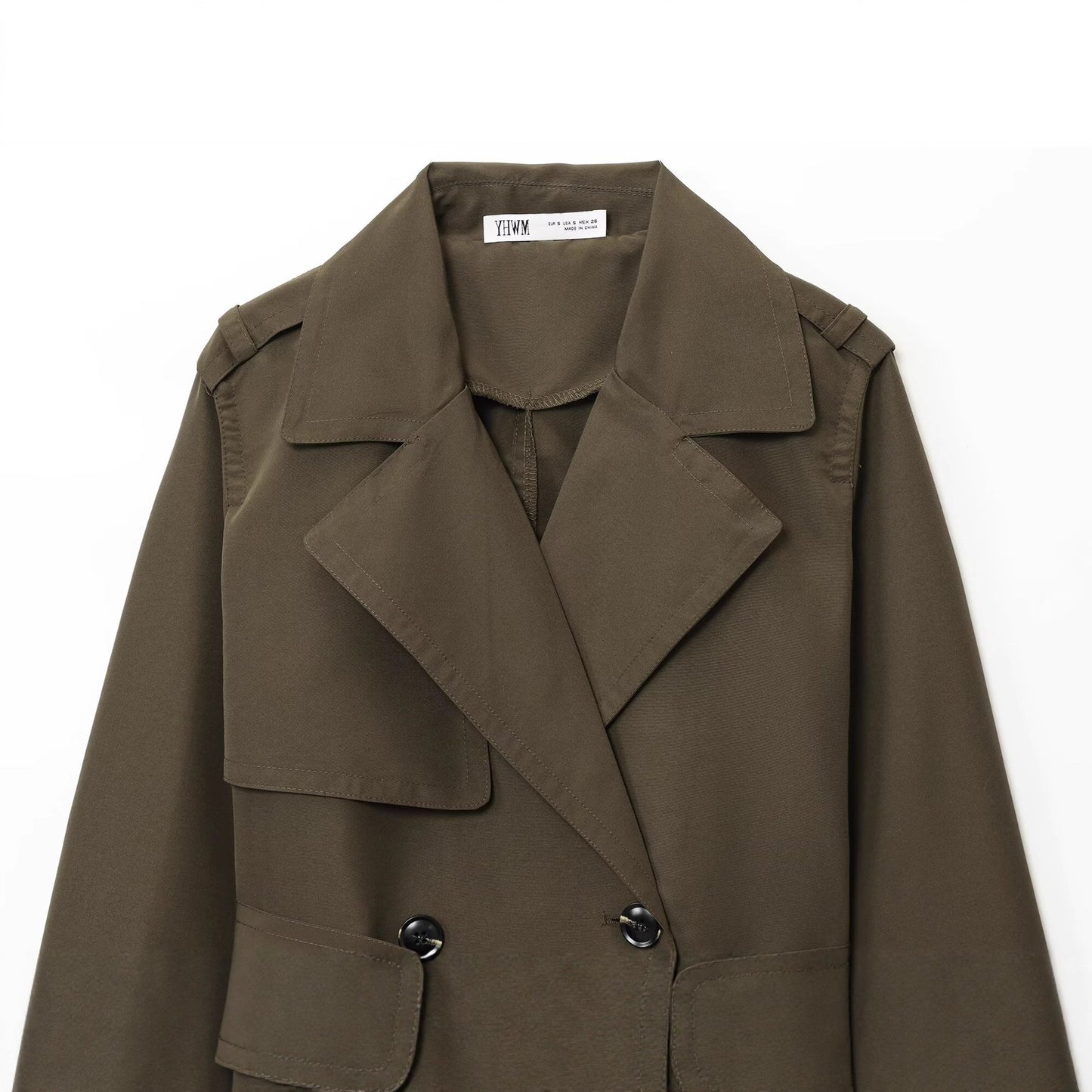 Autumn Hydrophobic Imitation Wind Double Breasted Coats