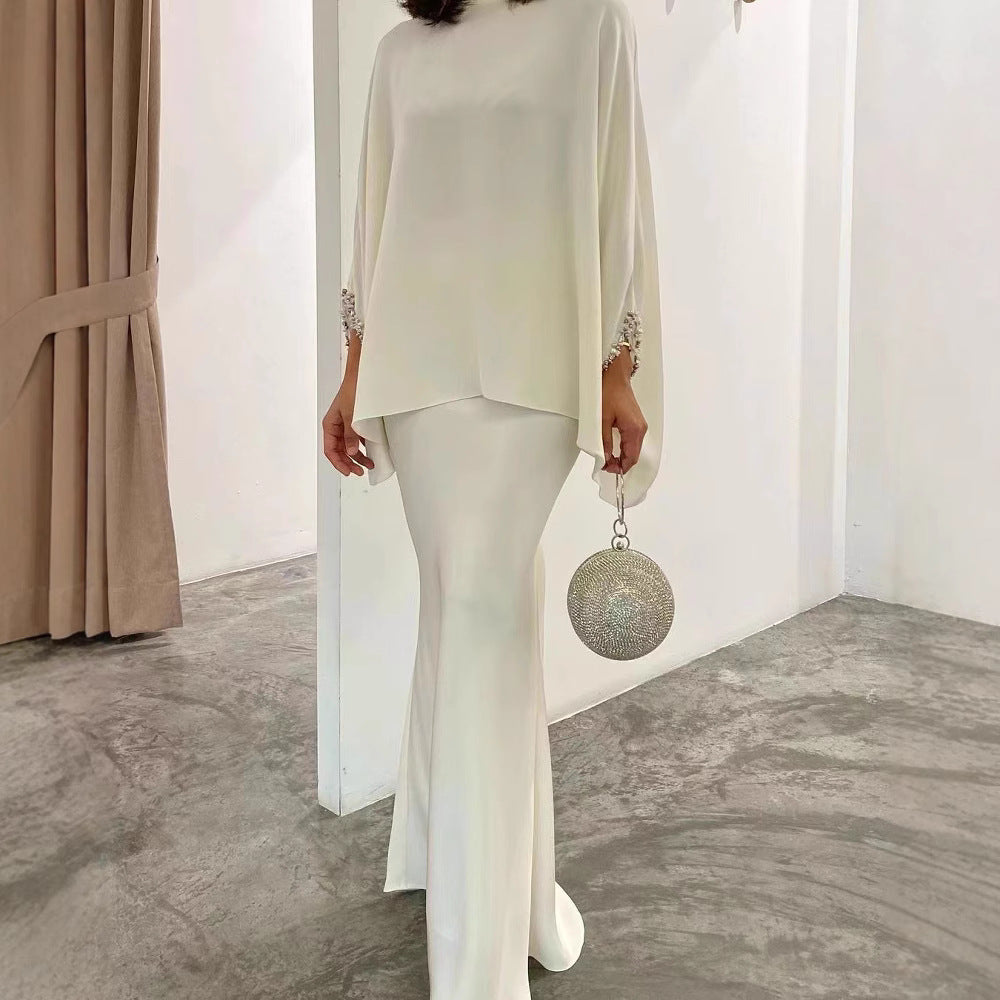 Slouchy Glamorous Popular Pearl Mop Dress Suits
