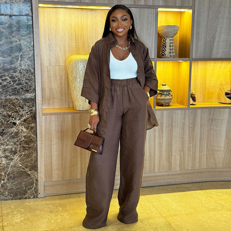 Women's African Shirt Summer Casual Western Style Suits