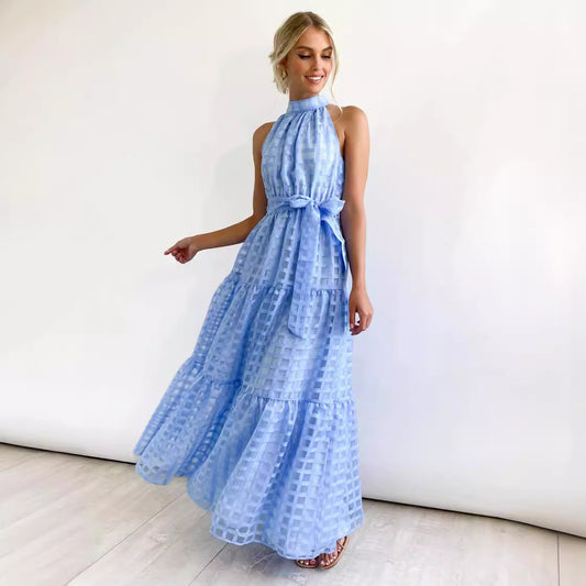 Summer Casual High-grade Sleeveless Large Hem Dresses