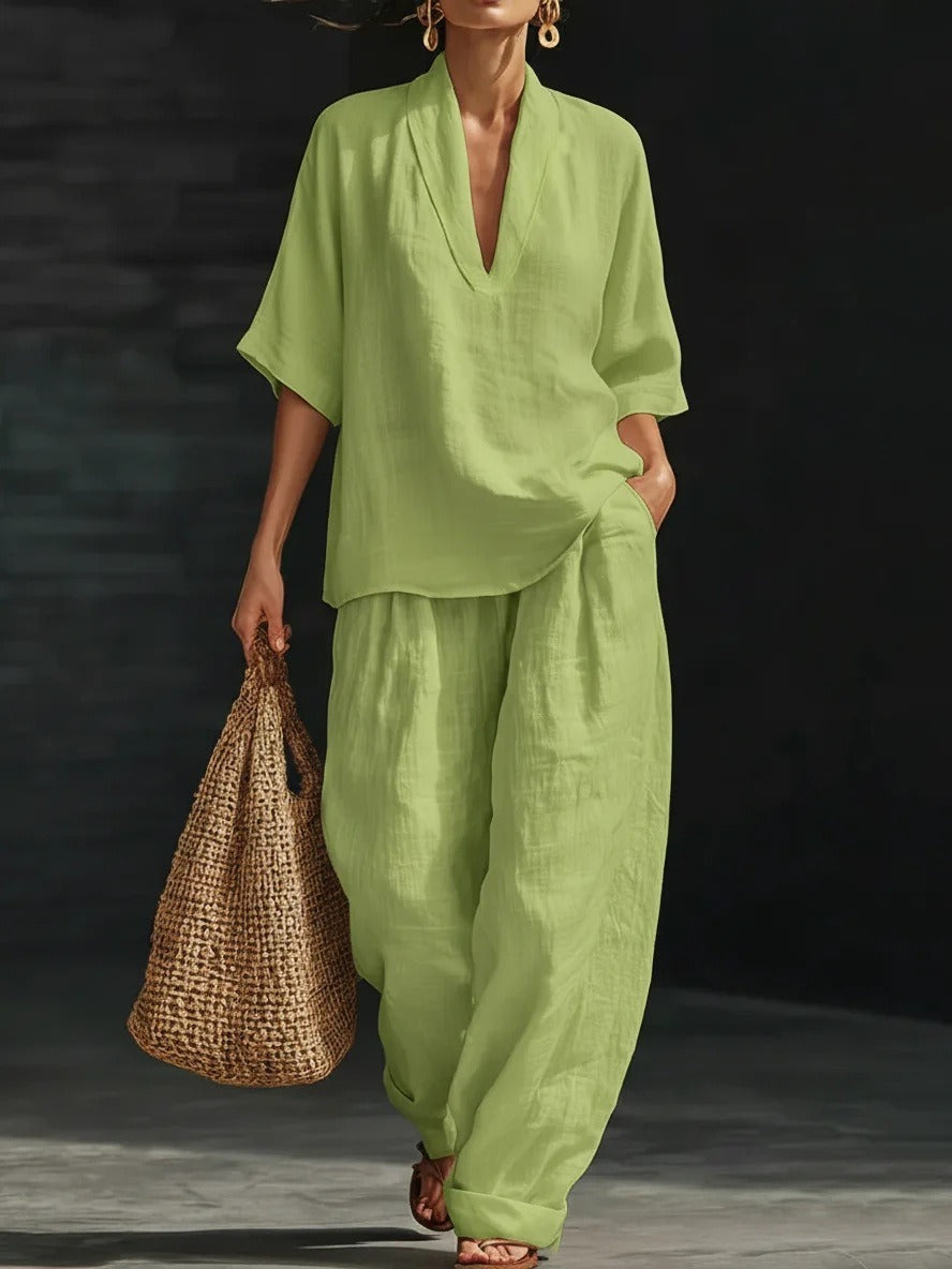 Women's Loose Leisure Simple Solid Color Two-piece Fashion Casual Suit