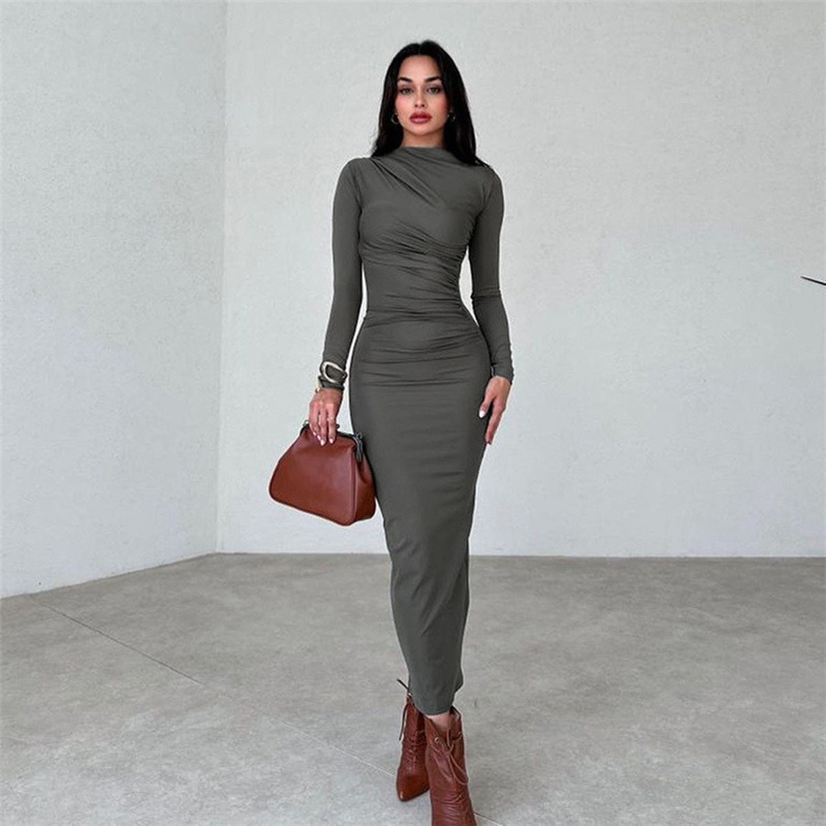 Women's Solid Color Elegant Long Sheath For Dress