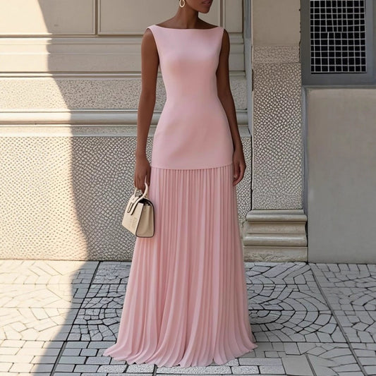 Women's Solid Color Sleeveless Knitted Sexy Slim Dresses