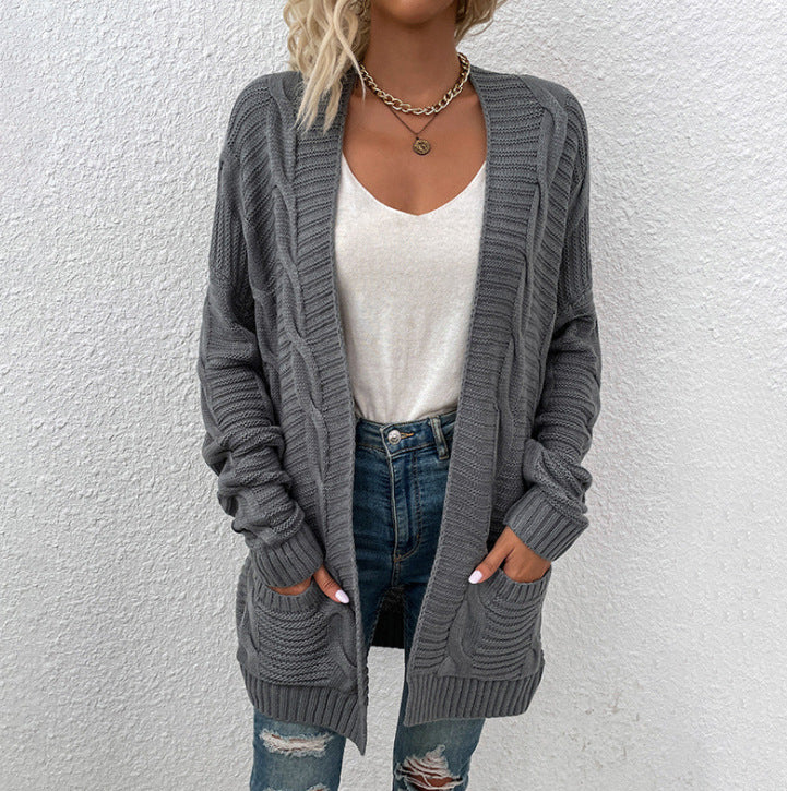 Women's Twist Knit Mid-length Twisted String Women's Sweater