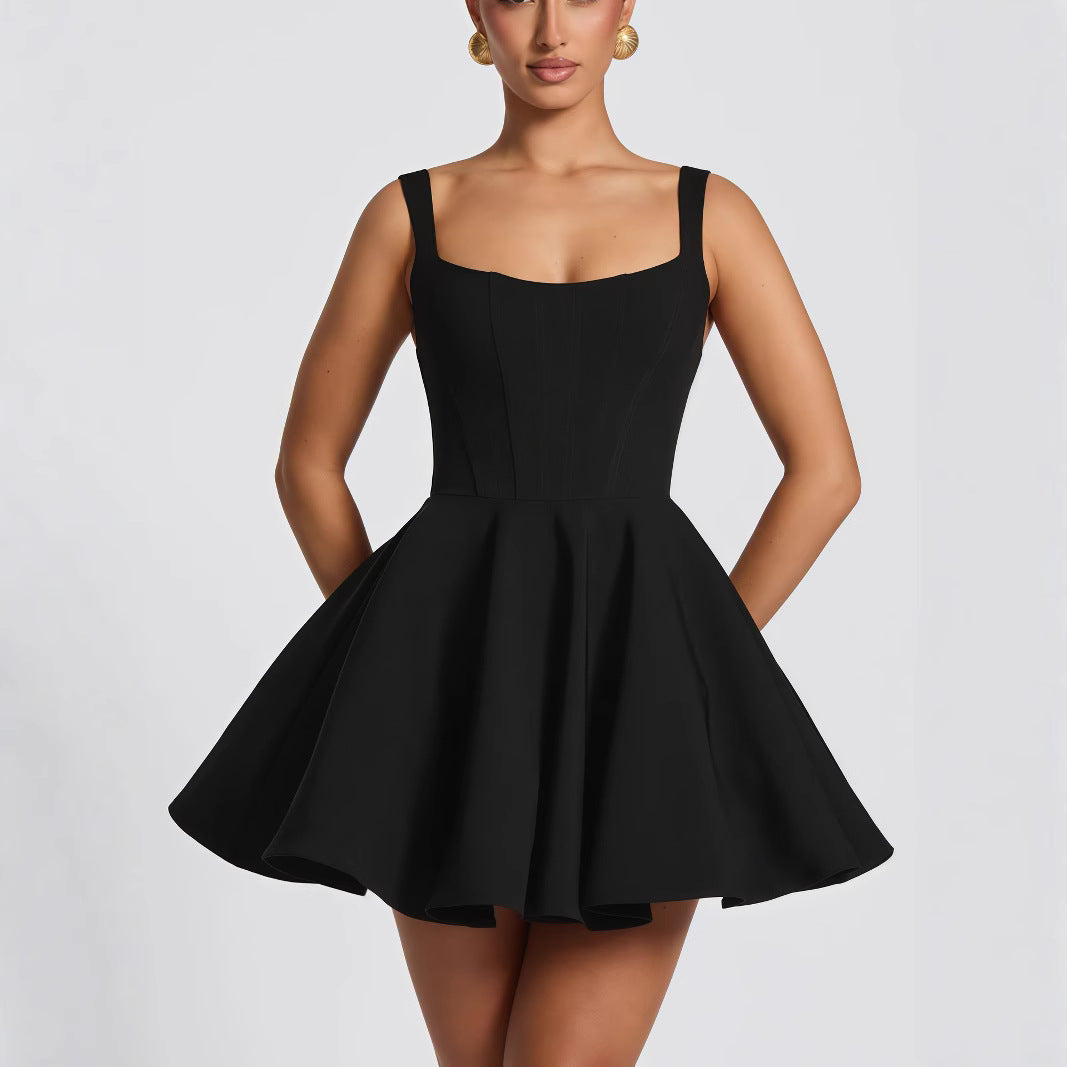 Women's Big Bow Suspender Dress For Spring Skirts