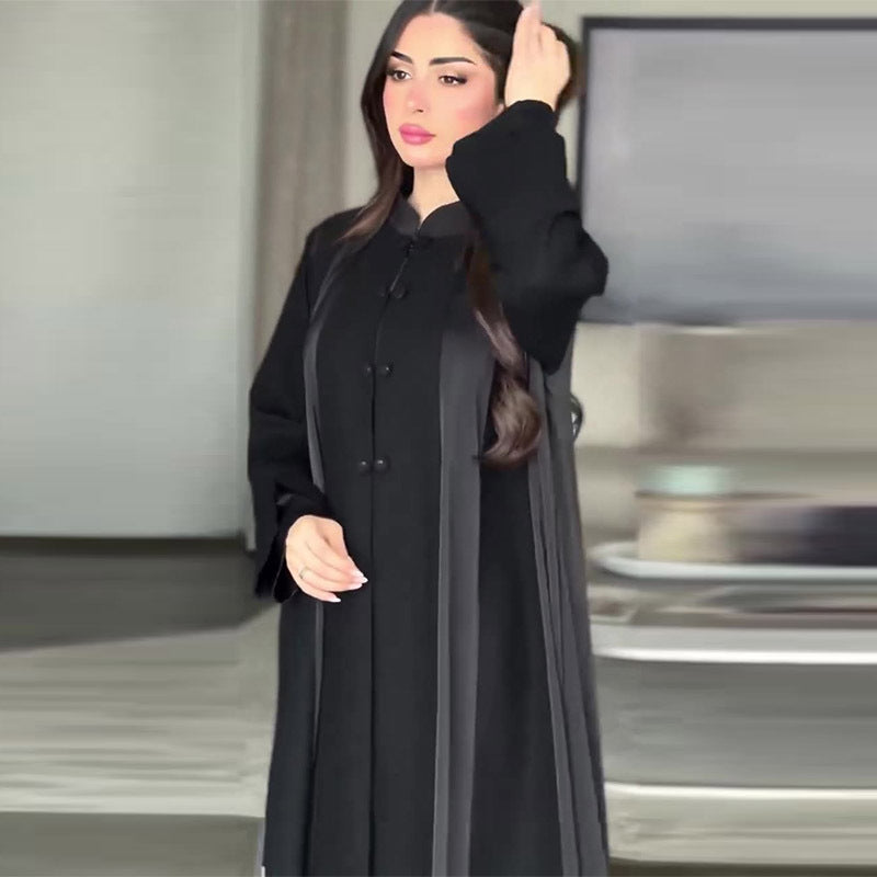 Women's Spring Loose Multicolor Long Dress Outside Coats