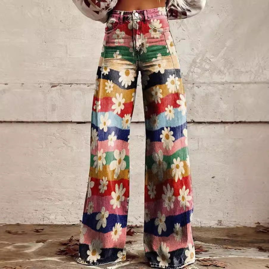 Women's Slouchy Classic Casual Thin Trousers Jeans