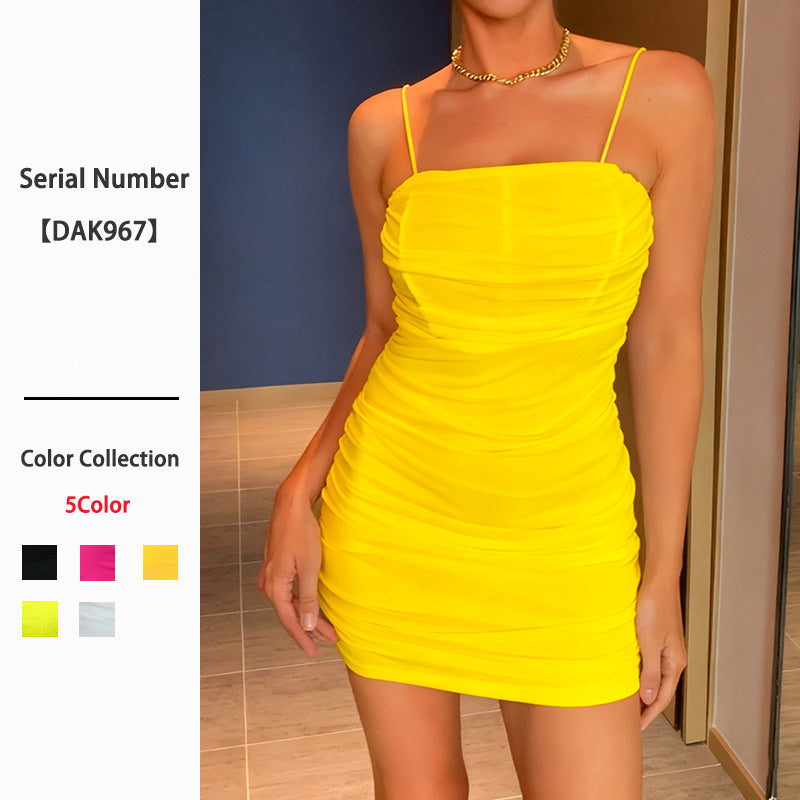 Women's Fit Hot Style Low-cut Buttock Suspender Fishbone Dress