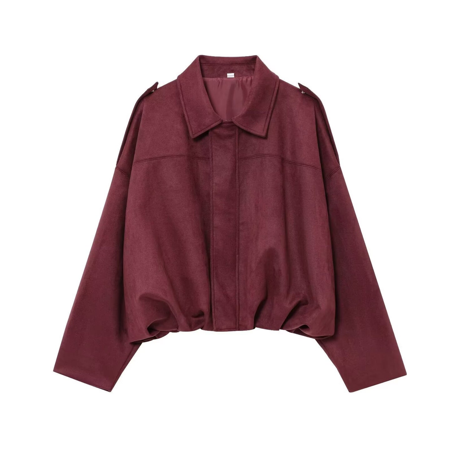 Women's Attractive Suede Texture Effect Bomber Jackets