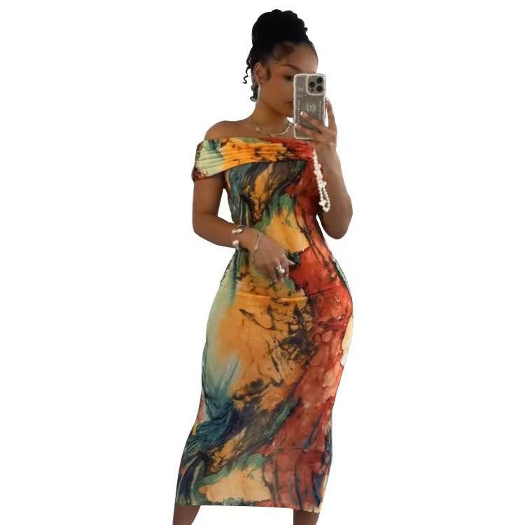 Popular Graceful Women's Variegated Fashion Special Dress