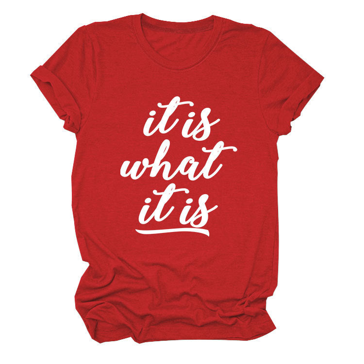 Women's Trendy Lettered Casual Sleeve T-shirt Shorts