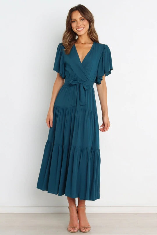 Glamorous Printed Sleeve Long Dress Bohemian Dresses