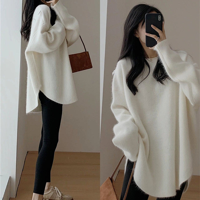 Women's Korean Style Inner Mid-length Knitted Women's Sweater