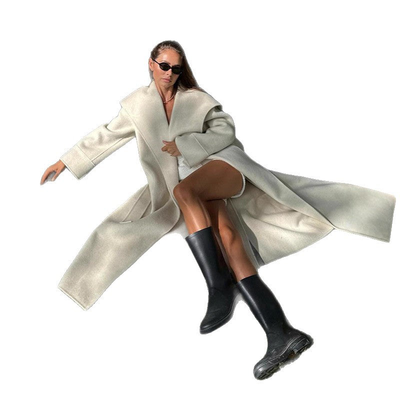 Fashionable Temperament Shawl Lapel Tied Waist Coats