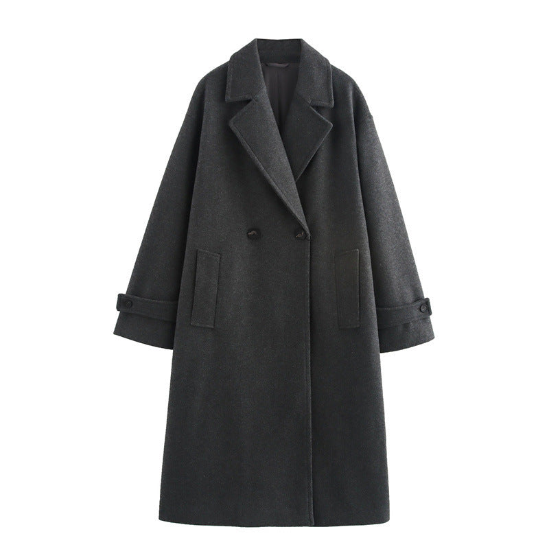Women's High-grade Fashionable Street Woolen Long Coats