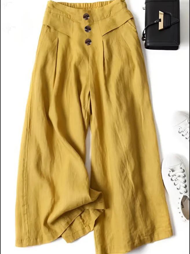 Women's Draping Loose Half Elastic High Waist Pants