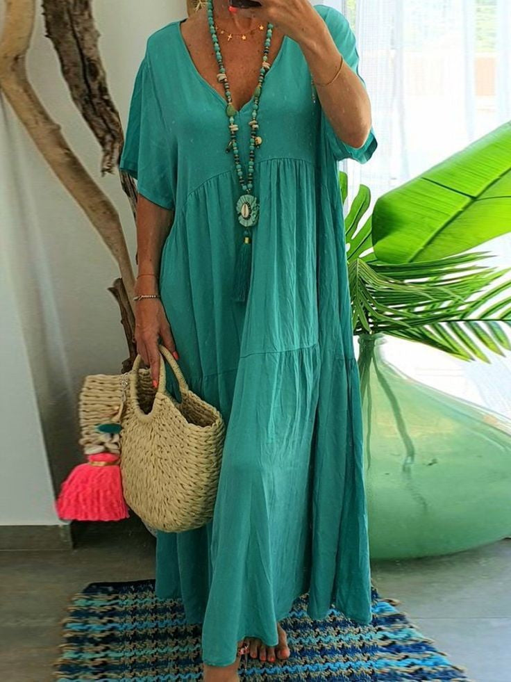 Glamorous Casual Irregular Long Large Hem Dress