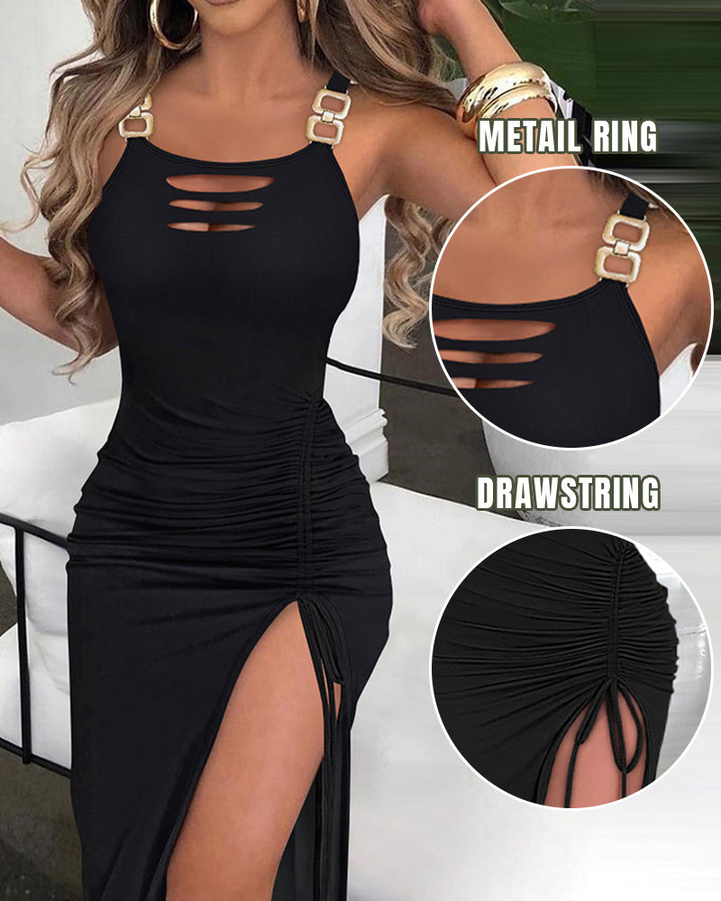 Cool Charming Camisole Tight Split Dress Suits