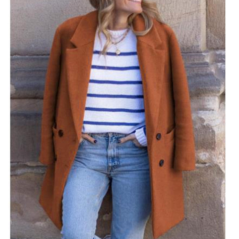Women's Woolen Heavy Woollen Cloth For Overcoat Coats