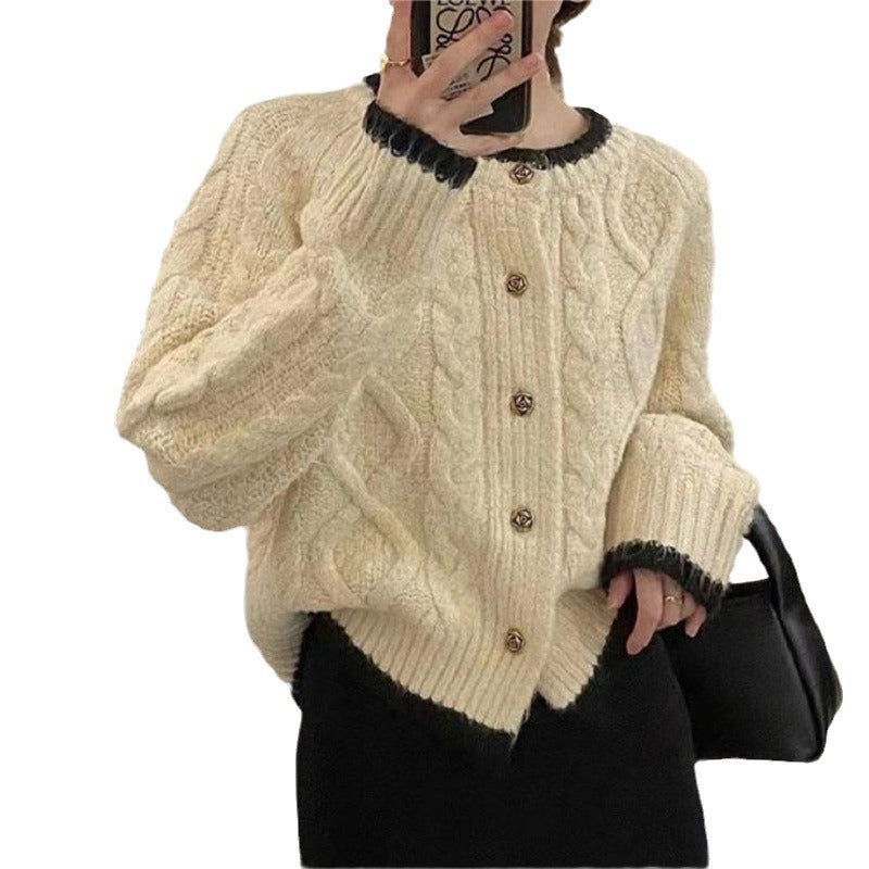 Women's Korean Style Round Neck Outer Wear High-grade Idle Women's Sweater