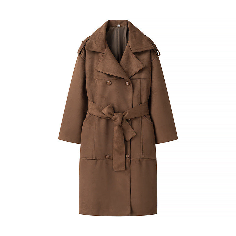 Beautiful Innovative Fashionable Suede Long-sleeved Spring Coats