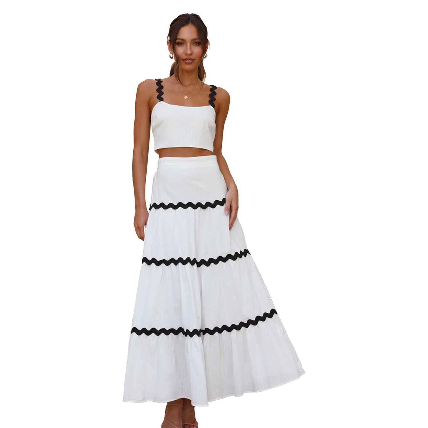 Summer Simple Sexy Corrugated Tube Oversized Suits