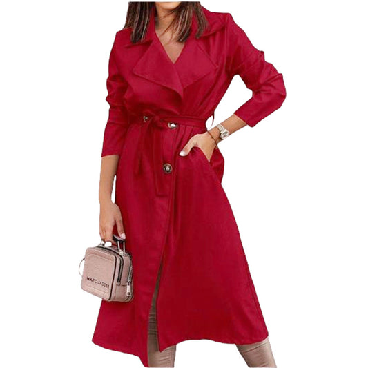 Women's Charming Durable Unique Extended Trench Plus Size