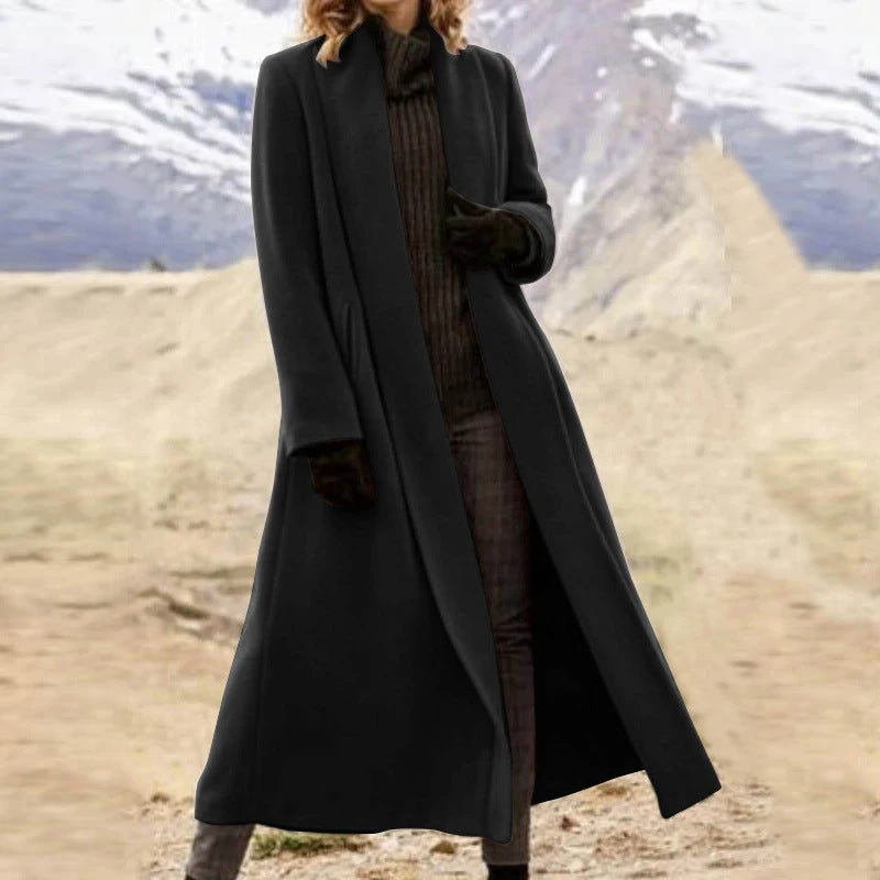 Women's Glamorous Unique Casual Woolen Trench Coats