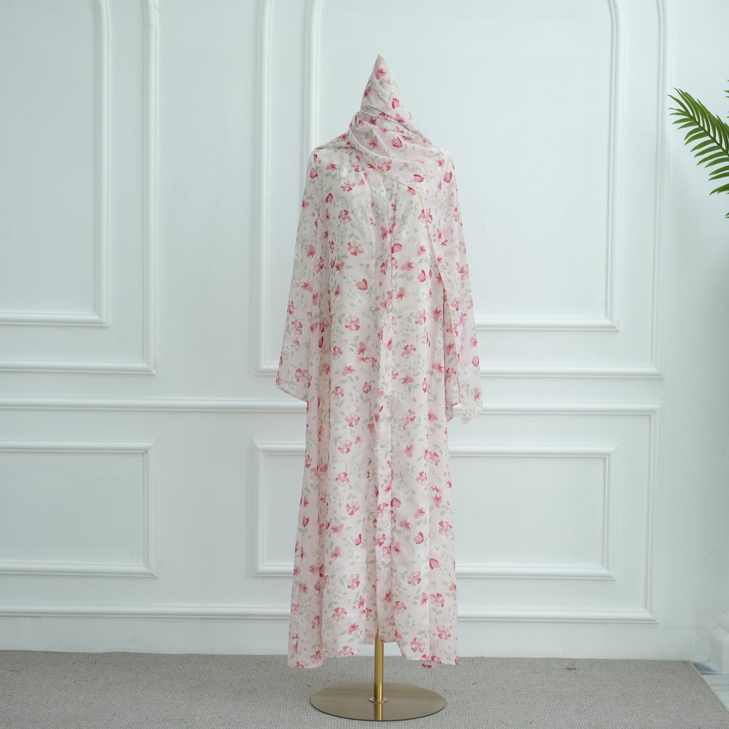 Durable Pure Beautiful Printed Design Chiffon Dresses