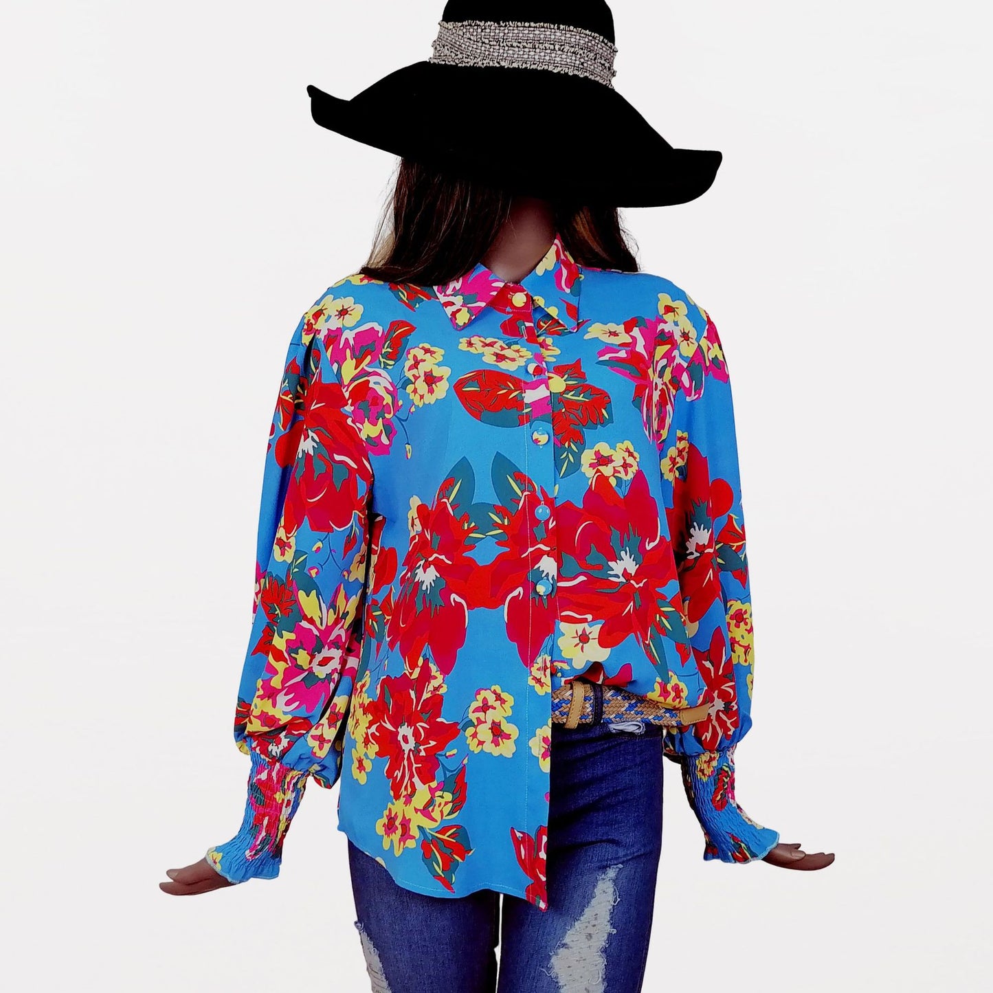 Popular Cool Classy Long Sleeve Printed Blouses