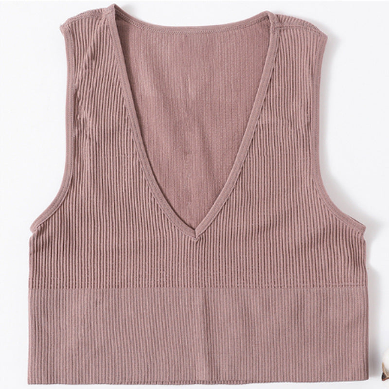 Women's Fashionable Cropped Sexy Underwear Deep Collar Cool Tops