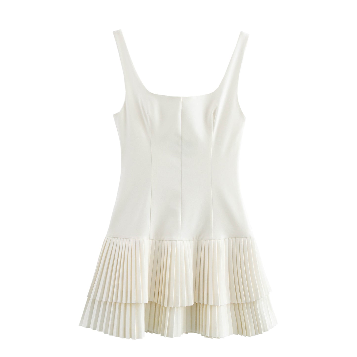 Spring Wide Pleated Slimming Strap Dress Dresses