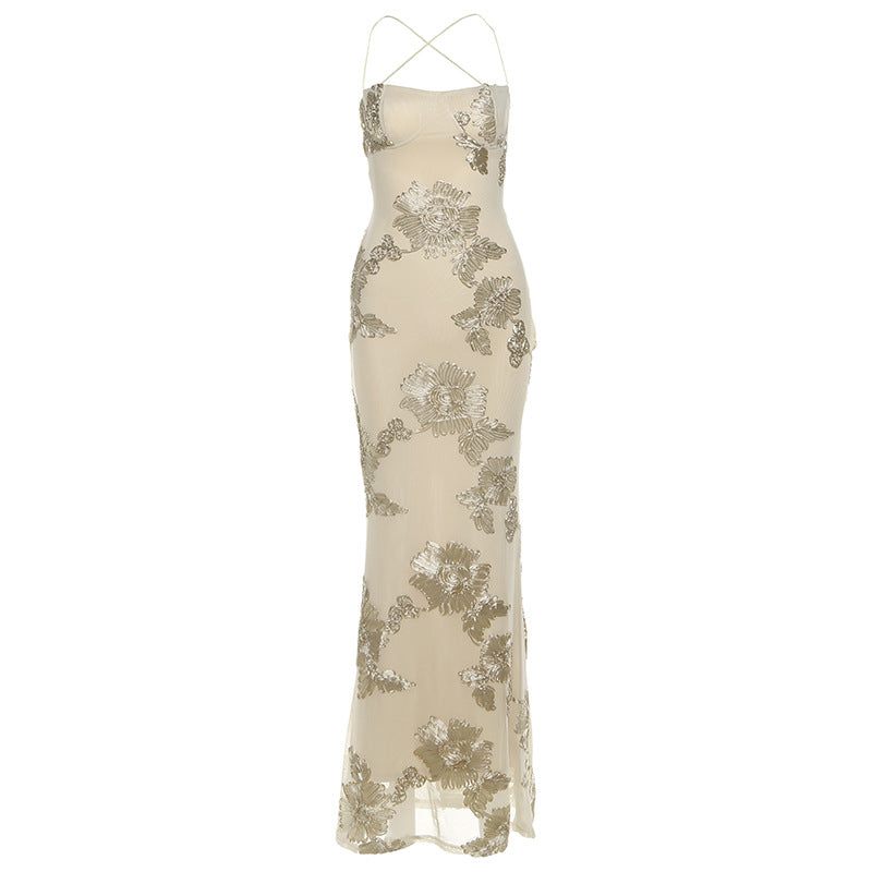 Women's Summer Temperament Sexy Slim Fit Slimming Backless Dresses