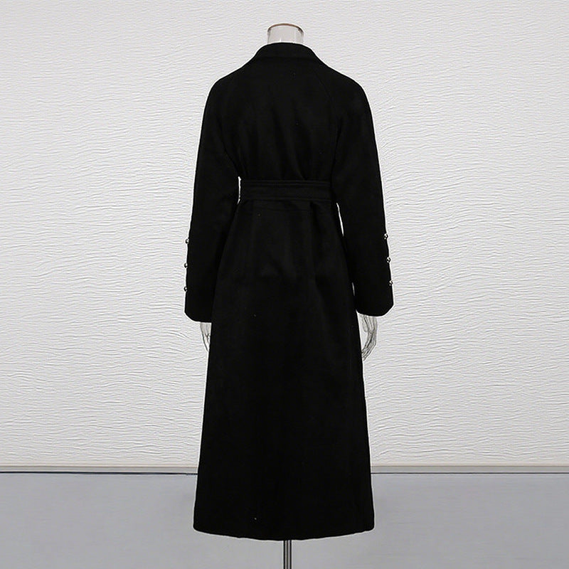 Women's Hepburn Style Classic Profile Overcoat Autumn Lapel Coats