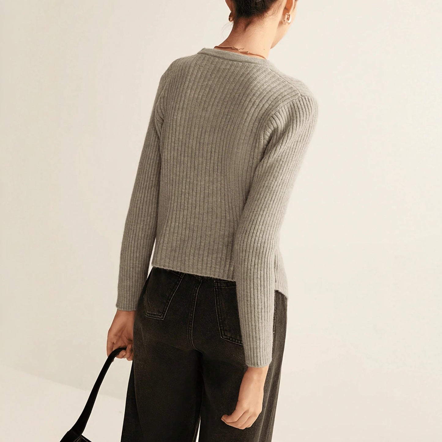 Women's Elegant Fashion Simple Commute Style Knitted Women's Sweater