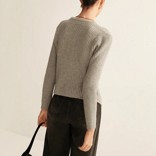 Women's Elegant Fashion Simple Commute Style Knitted Women's Sweater