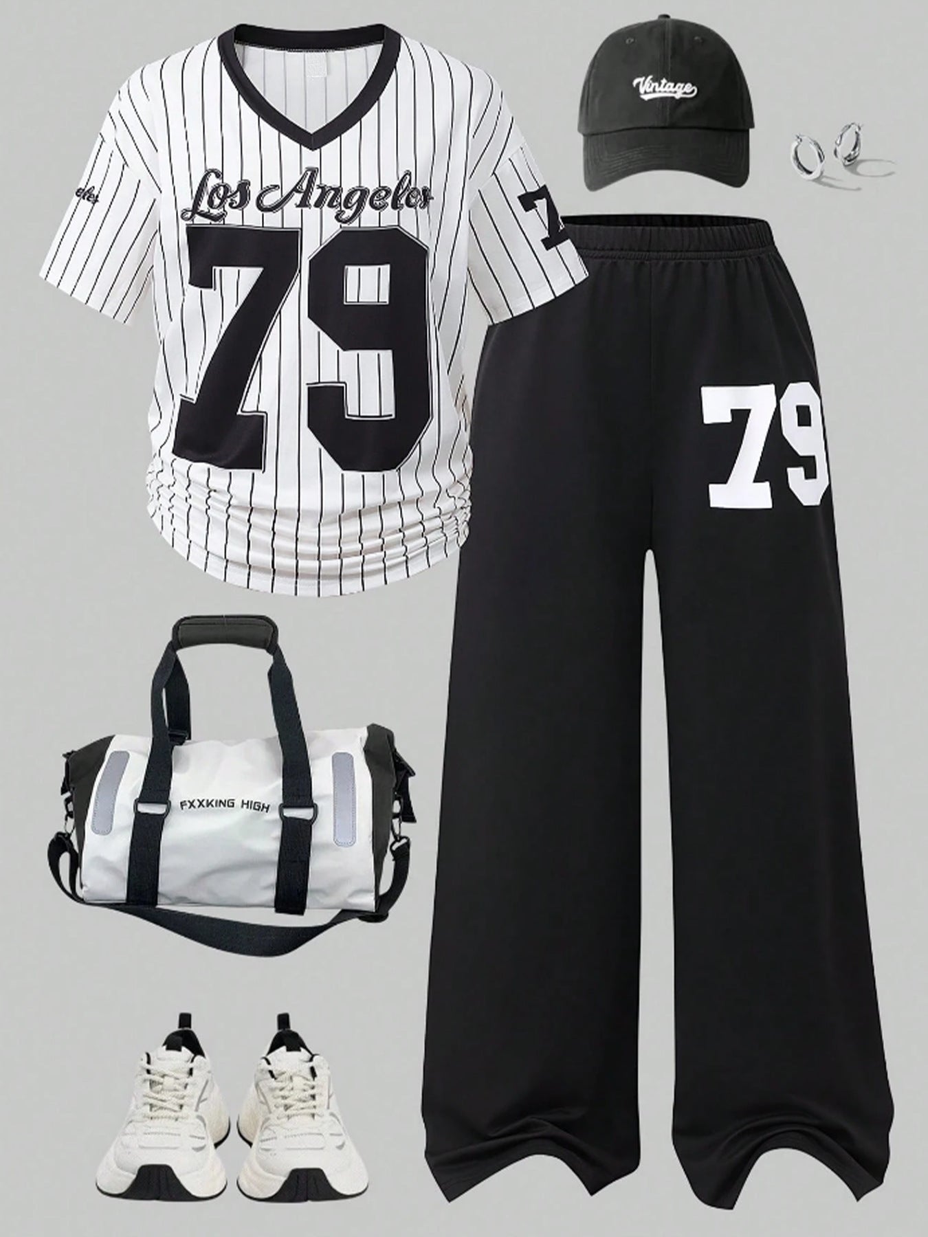 Digital Printing Comfortable Loose Slimming Sleeve Two-piece Fashion Casual Suit
