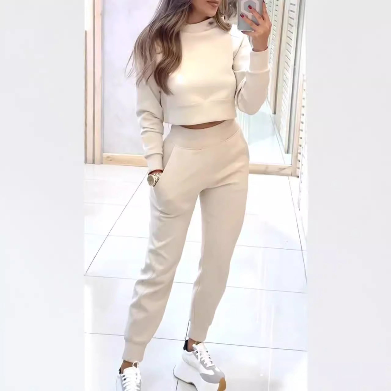 High Collar Slim Fit Long Sleeves Suits