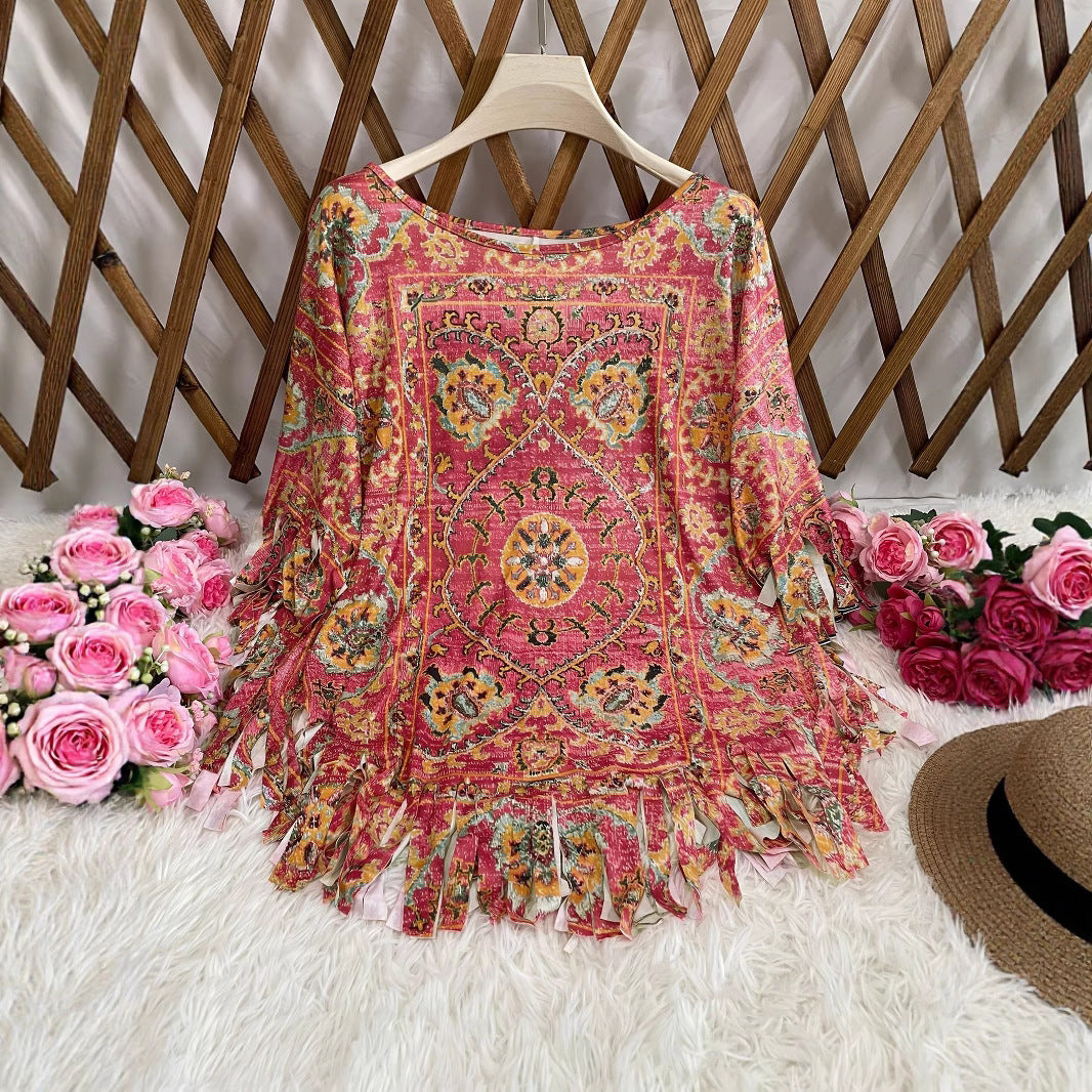 Stylish Women's Summer Ethnic Print Casual Dress