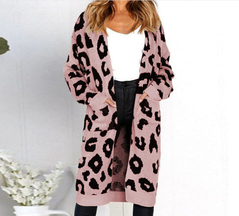 Women's Autumn Leopard Print Long For Sweater