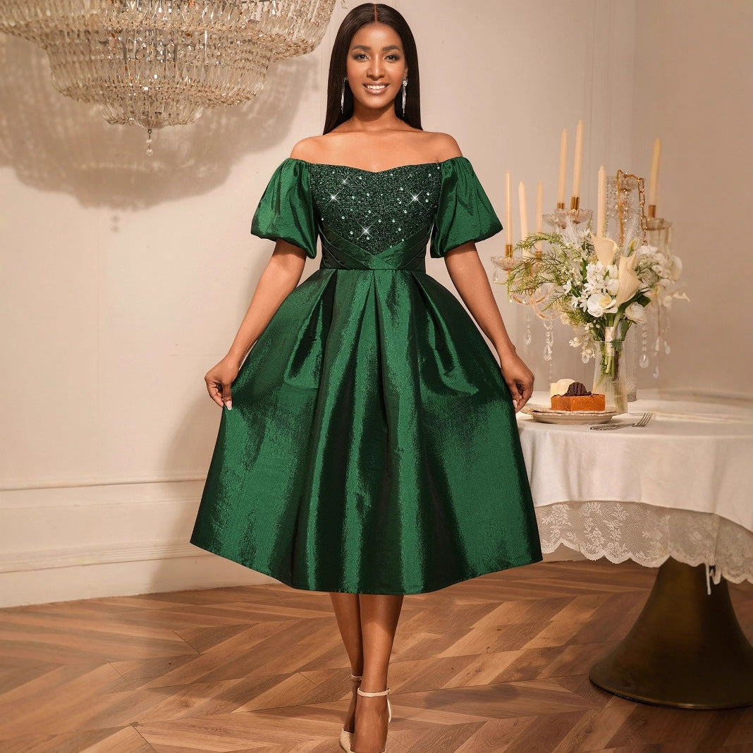 Women's Vintage Sexy Dress Fashion Elegant Sequined Dresses