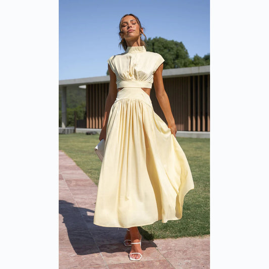 Sweet Fashion Street Summer Stand Collar Macaron Dresses