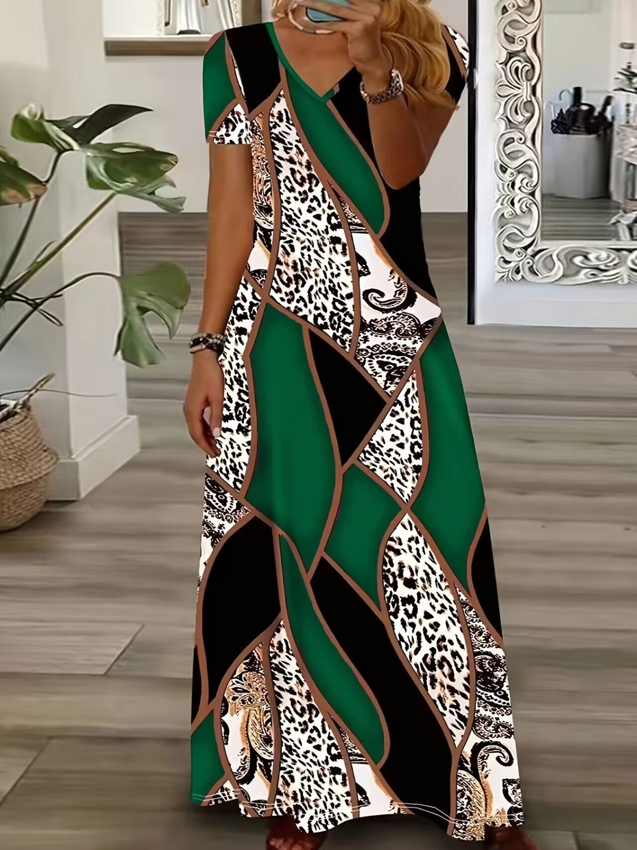 Innovative Comfortable Women's Printed National Fashion Dress