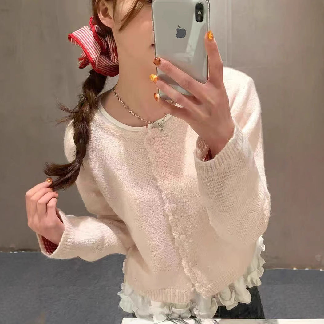 Women's Round Neck Korean Dopamine Gentle Women's Sweater