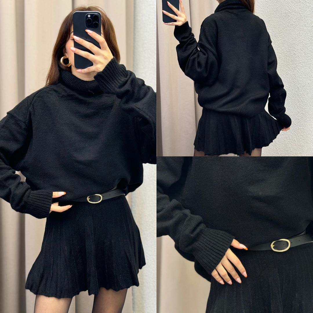 Autumn Solid Color Round Neck Loose Suits