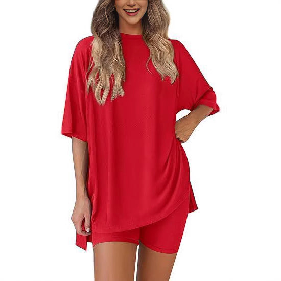 Women's Solid Color Pajamas Loose Slimming Home Fashion Casual Suit
